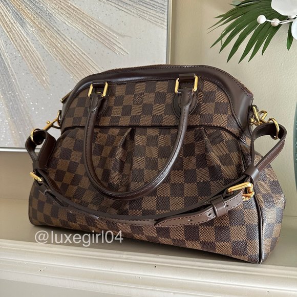 Louis Vuitton Authentic Trevi PM Damier Ebene With Strap Satchel